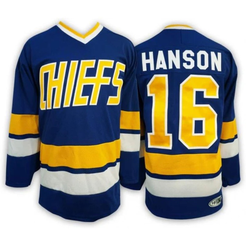 Slap Shot Chiefs Jersey – #16 Hanson Senior S White