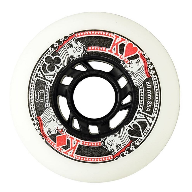 FR Street Kings Inline Skate Wheels 85a – White 4 Pack 72mm