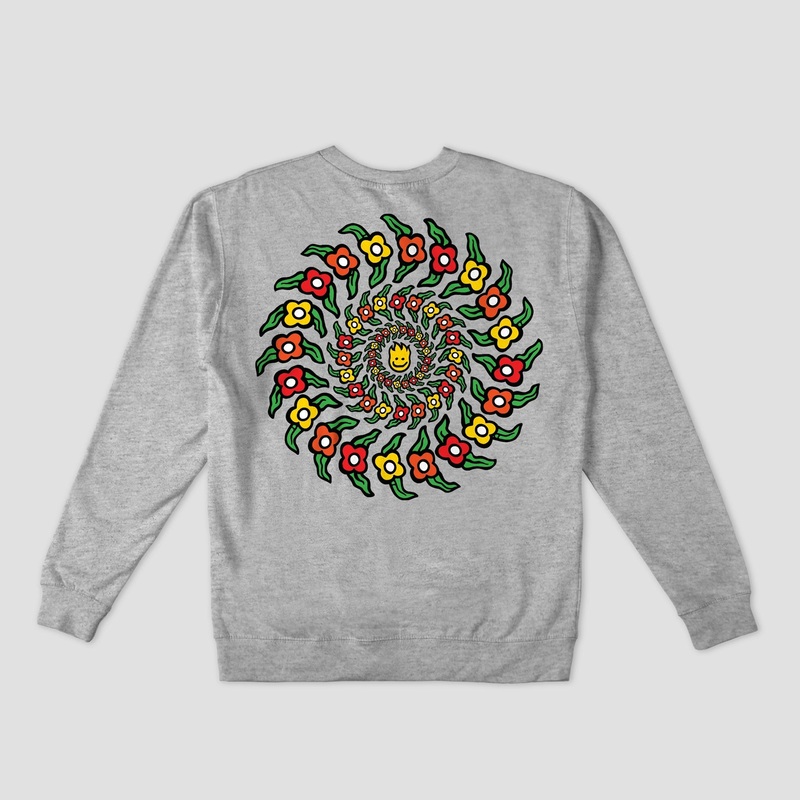 Spitfire Gonz Flower Swirl Crew Grey Small