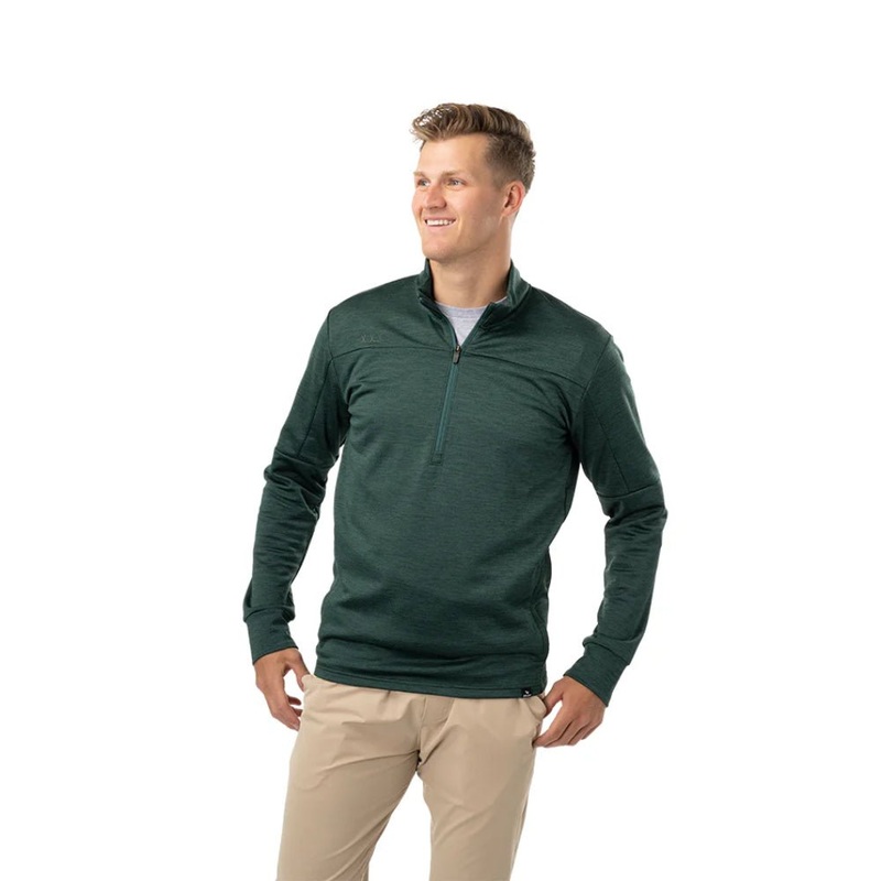 Bauer S24 FLC Text 1/4 Zip Sweatshirt Senior S Green