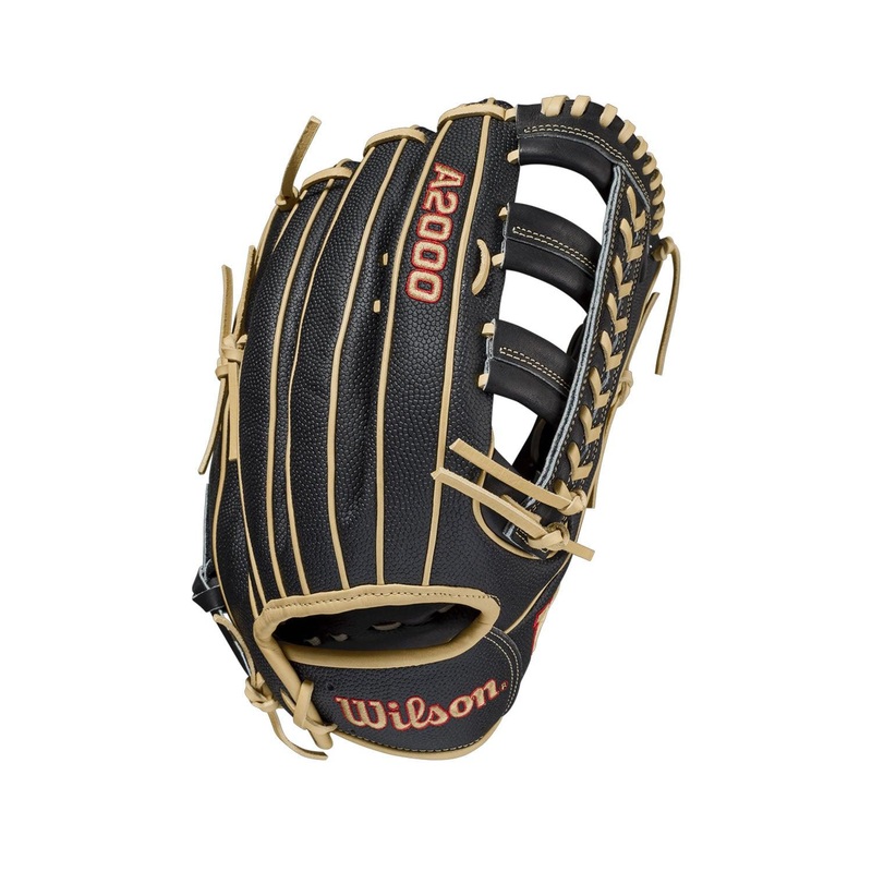 A2000 1800SS 12.75″ Outfield Baseball Glove Right-Hand-Throw 12.75 Black/Black/Blonde