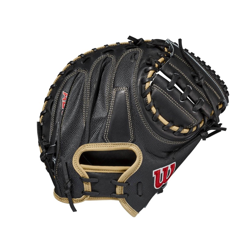 A2000 M1DSS 33.5″ SuperSkin Baseball Catcher’s Mitt Right-Hand-Throw 33.5 Black/Black/Blonde