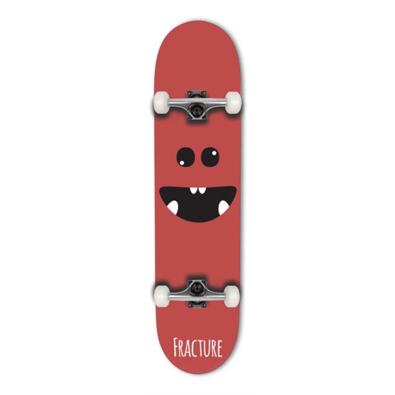 Fracture Lil Monsters Red Mini Skateboard – 7.25″
