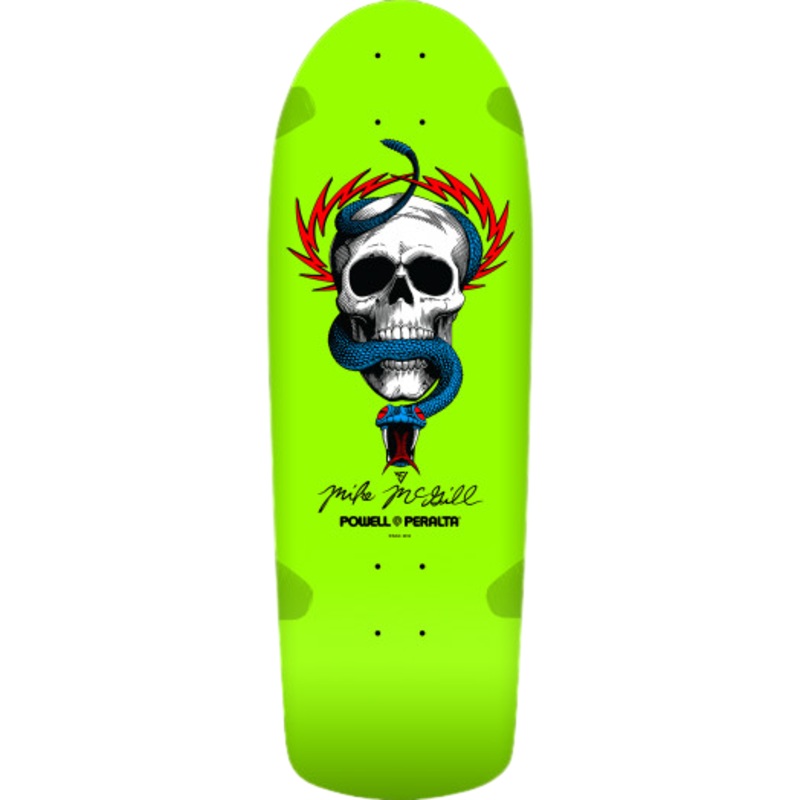 Powell Peralta Mike McGill Skull & Snake Lime Reissue Skateboard Deck – 10″