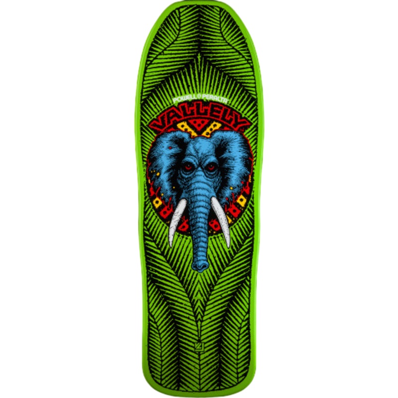 Powell Peralta Vallely Elephant Lime Skateboard Deck – 9.85″