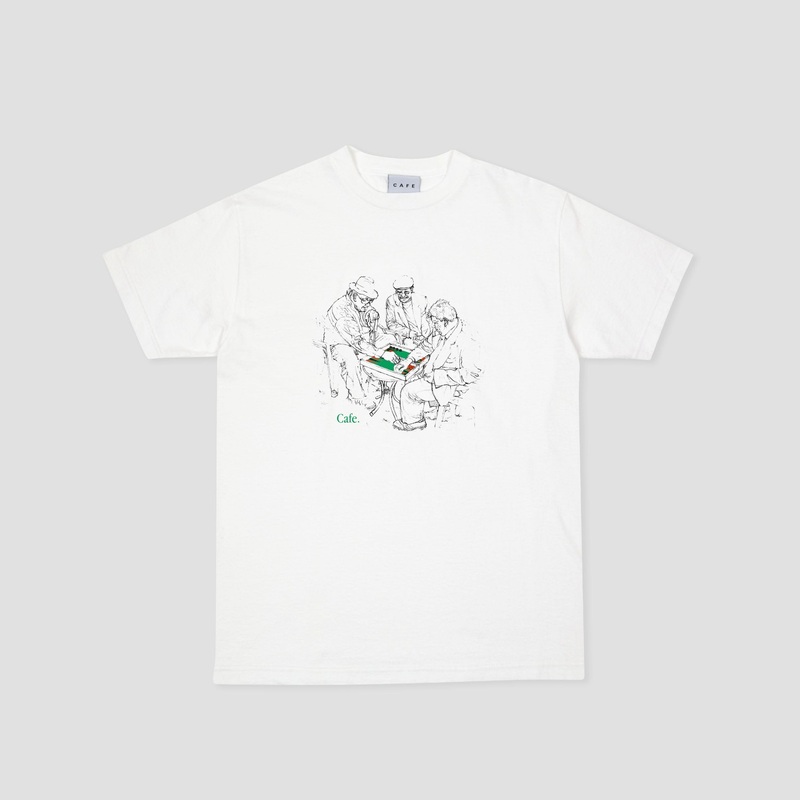 Skateboard Cafe Backgammon T-Shirt White Small
