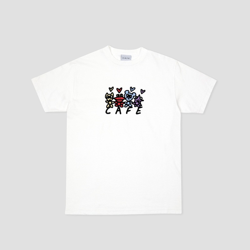 Skateboard Cafe Pals T-Shirt White Small