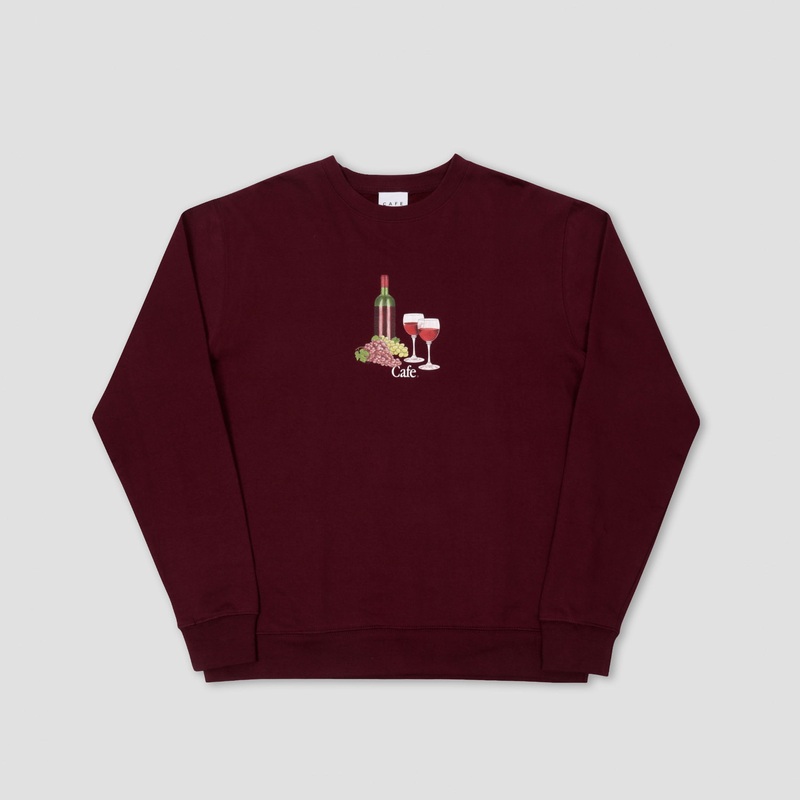 Skateboard Cafe Vino Crew Burgundy Small