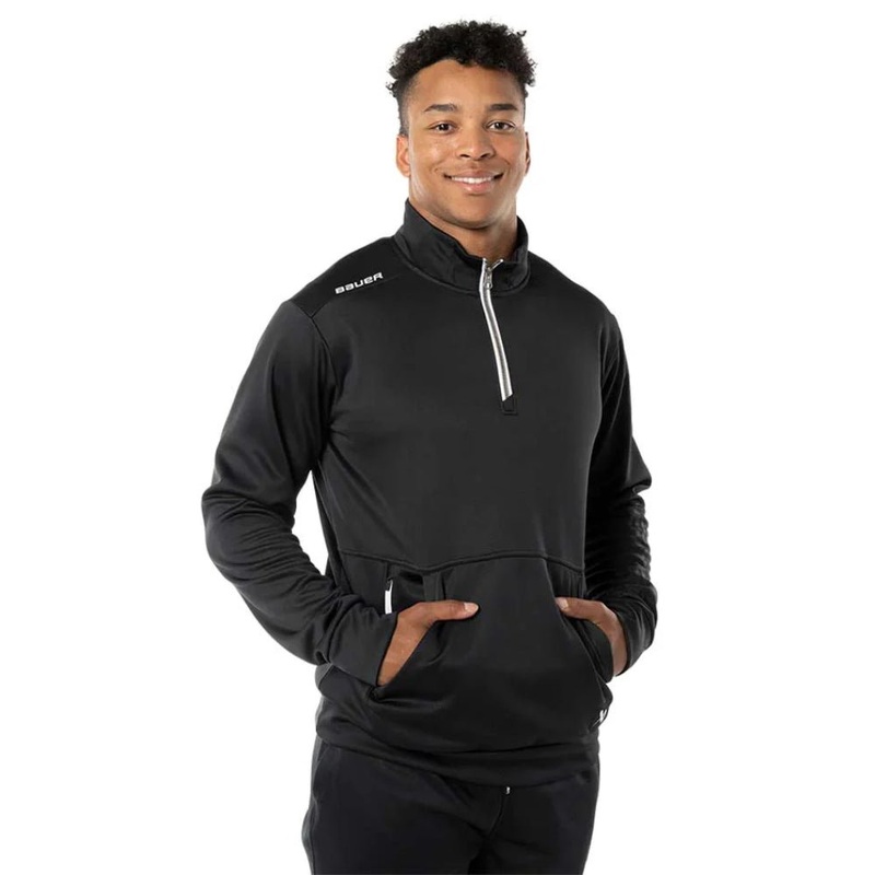 Bauer S23 Team Fleece 1/2 Zip Sweatshirt Junior XS Black