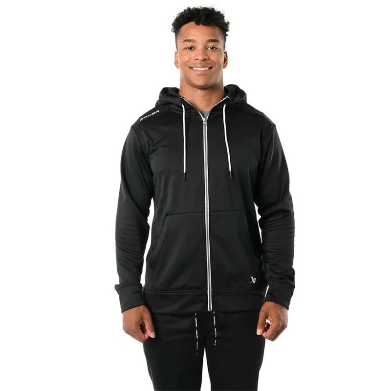 Bauer Team Fleece Full Zip Hoodie Senior S Black