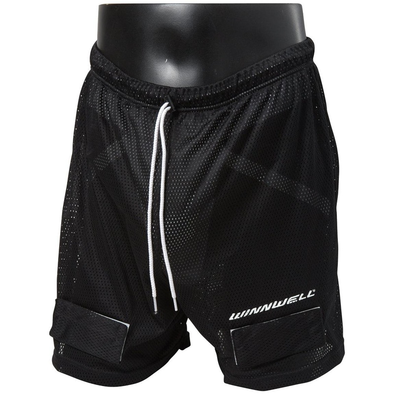Mesh Jock Short – Senior XS Black/Black/White Mens