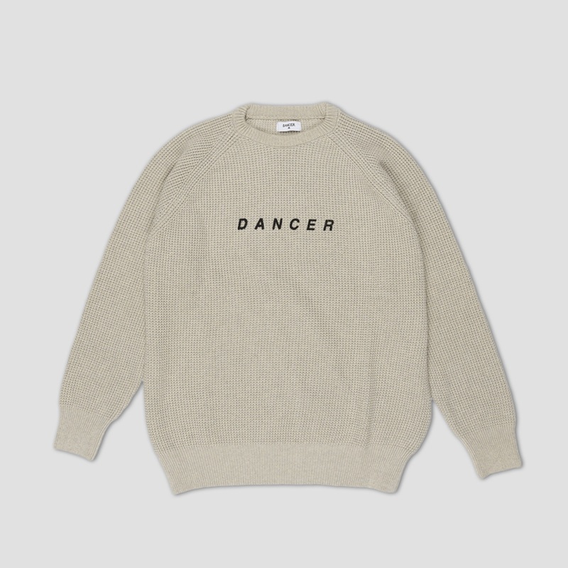 Dancer Logo Cotton Knit Cream Small