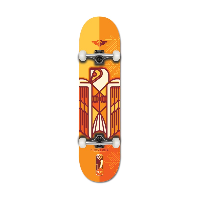 Fracture X Jono Wood Yellow Complete Skateboard – 7.75″