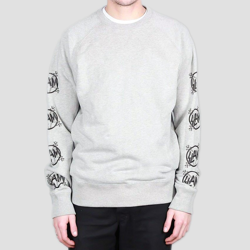 Slam City Skates Slayer Crew Grey Small