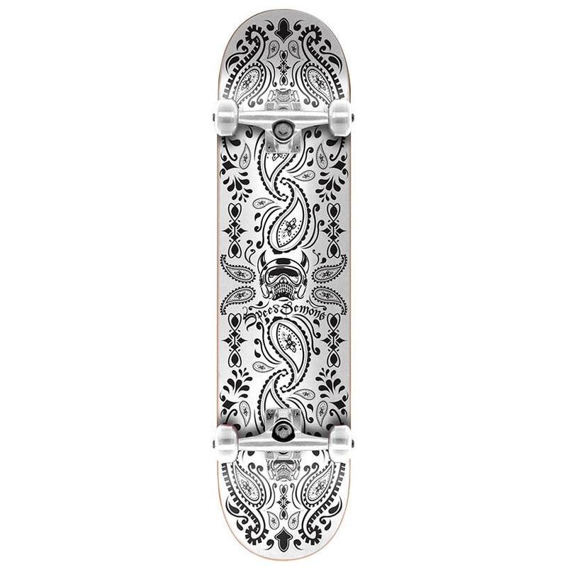 Speed Demons Bandana Black/White Skateboard – 7.75″