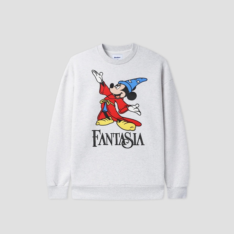 Butter Goods x Disney Fantasia Crew Ash Grey Small