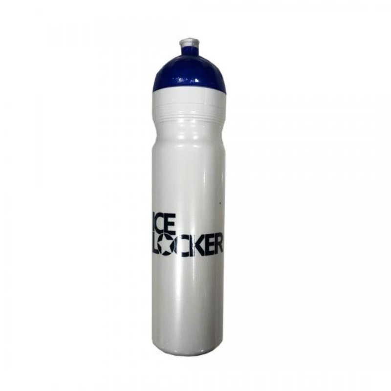 Ice Locker Water Bottle (No spout) White/Blue