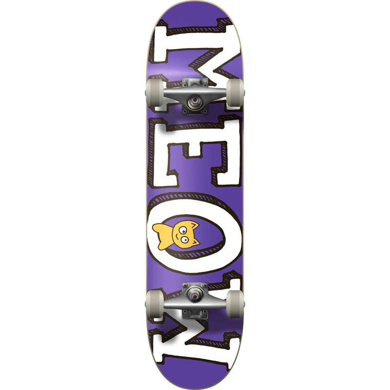 Meow Logo Purple Skateboard – 8.25″