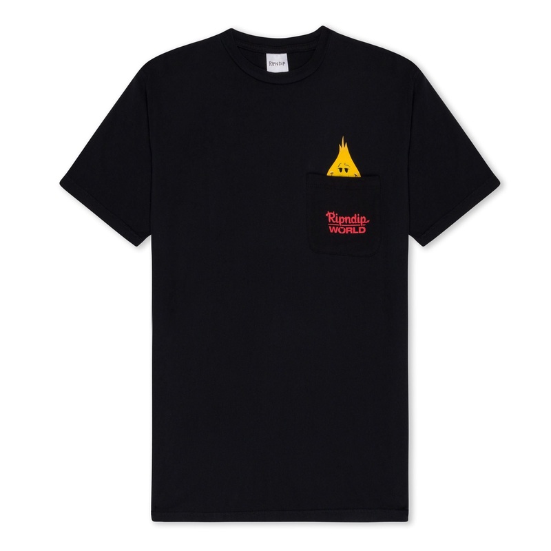 RIPNDIP F U Flameboy Pocket T-Shirt – Vintage Black S