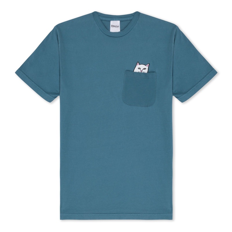 RIPNDIP Lord Nermal Peace Pocket T Shirt – Slate S
