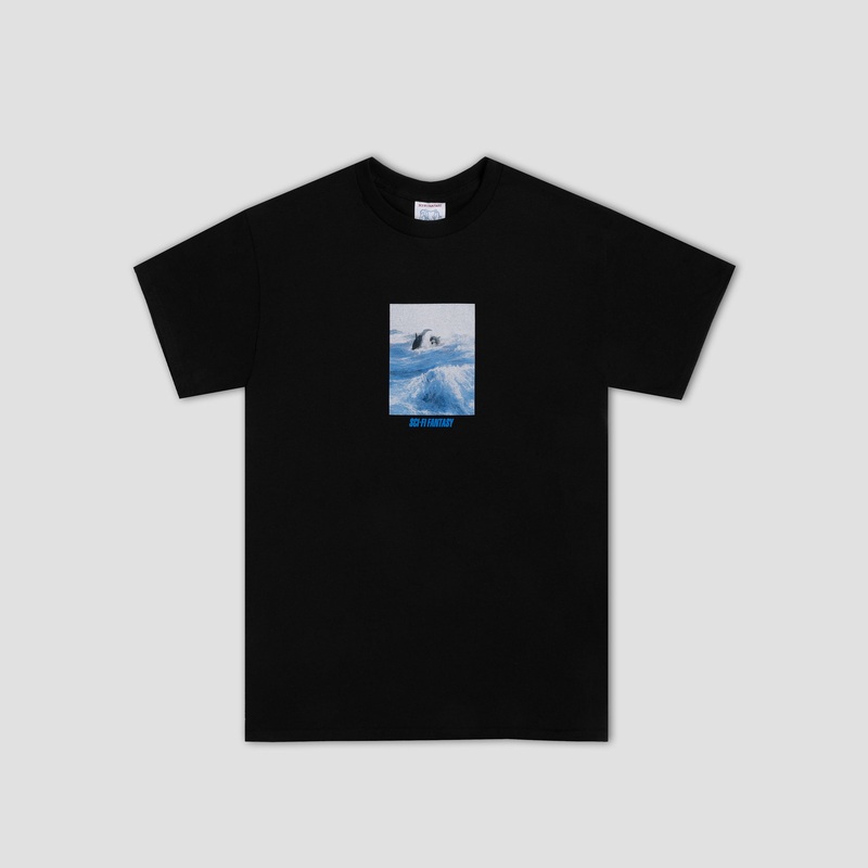 Sci-Fi Fantasy Killer Whale T-Shirt Black Small