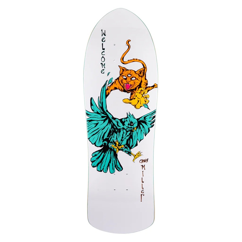 Welcome Chris Miller Prequel on Crossbone White Skateboard Deck – 10″