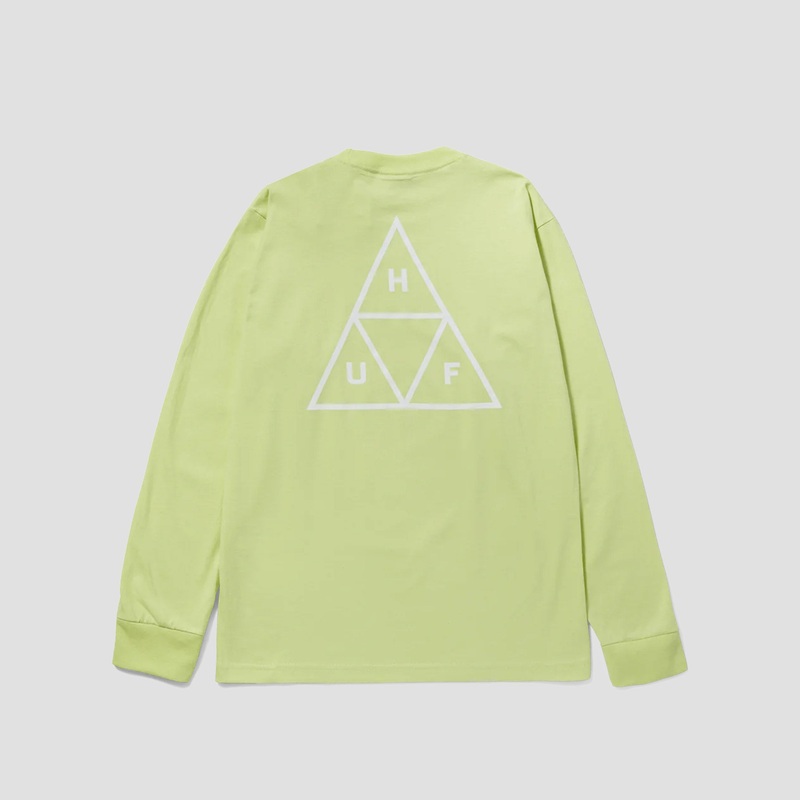 Huf Set Triple Triangle Long Sleeve T-Shirt Lime Small