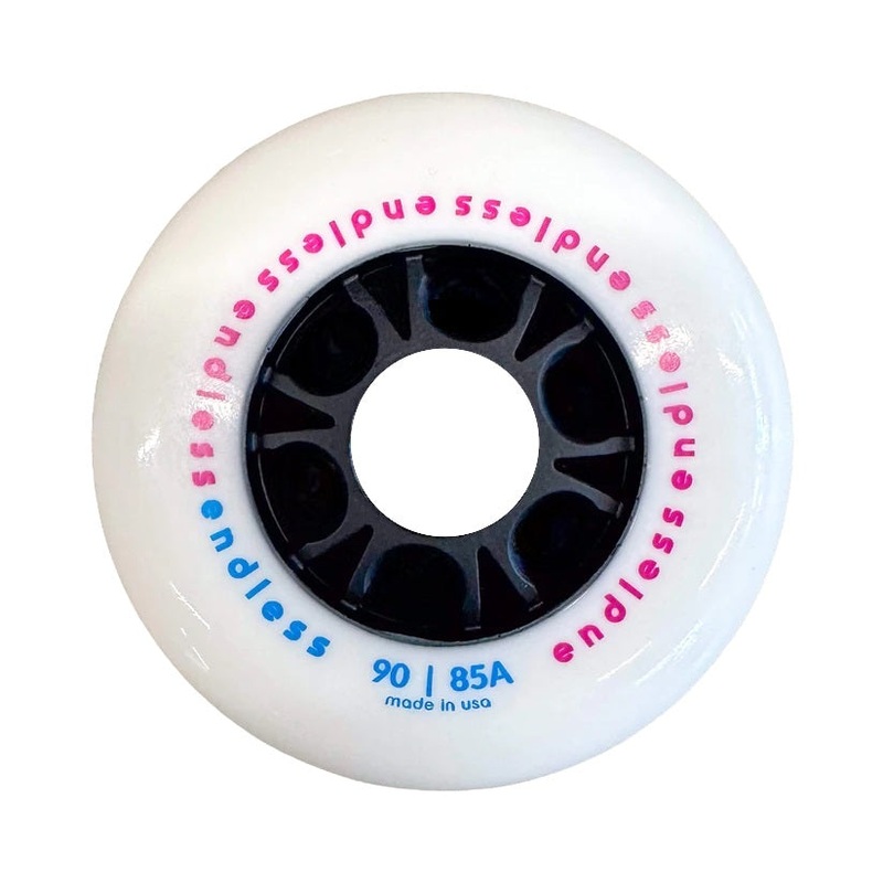 Endless White 90mm Wheels – Set of 8