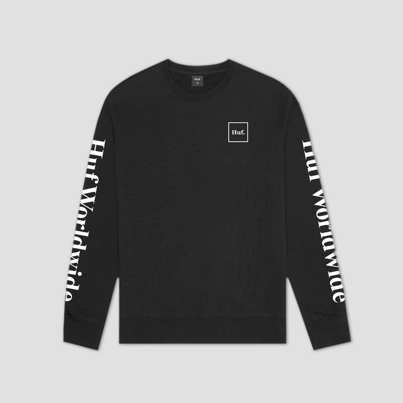 HUF Essentials Domestic Crew Black Small