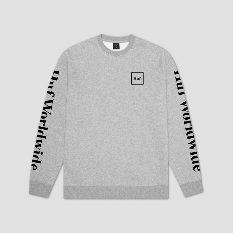 HUF Essentials Domestic Crew Grey Heather X-Small