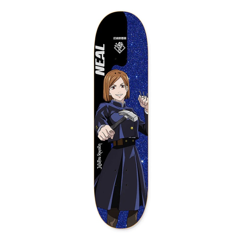 Primitive X Jujutsu Kaisen Nobara Neal Blue Skateboard Deck – 8.25″
