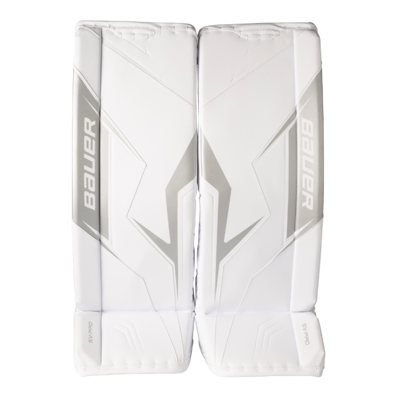 Bauer SV-Pro Goalie Leg Pads Junior S White