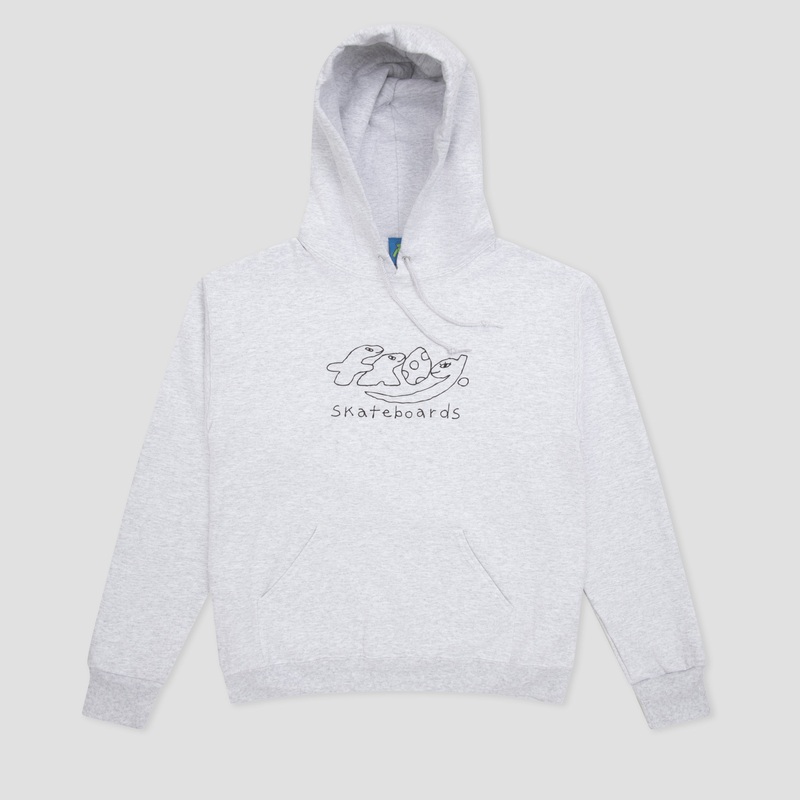 Frog Dino Logo Hood Athletic Grey Small
