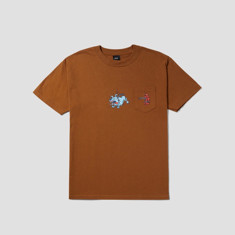 HUF Junkyard Dog Pocket T-Shirt Rubber Small