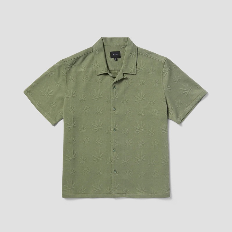 HUF Plantlife Jacquard Shirt Moss Small
