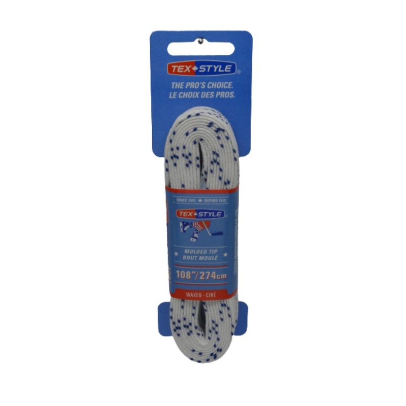 6030 Texstyle Non-Waxed Hockey Laces 96″ White