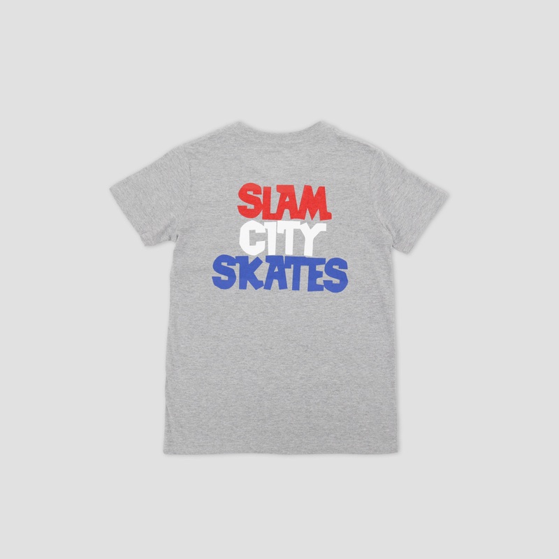 Slam City Classic Scale Logo Youth T-Shirt Heather 8/9 Years
