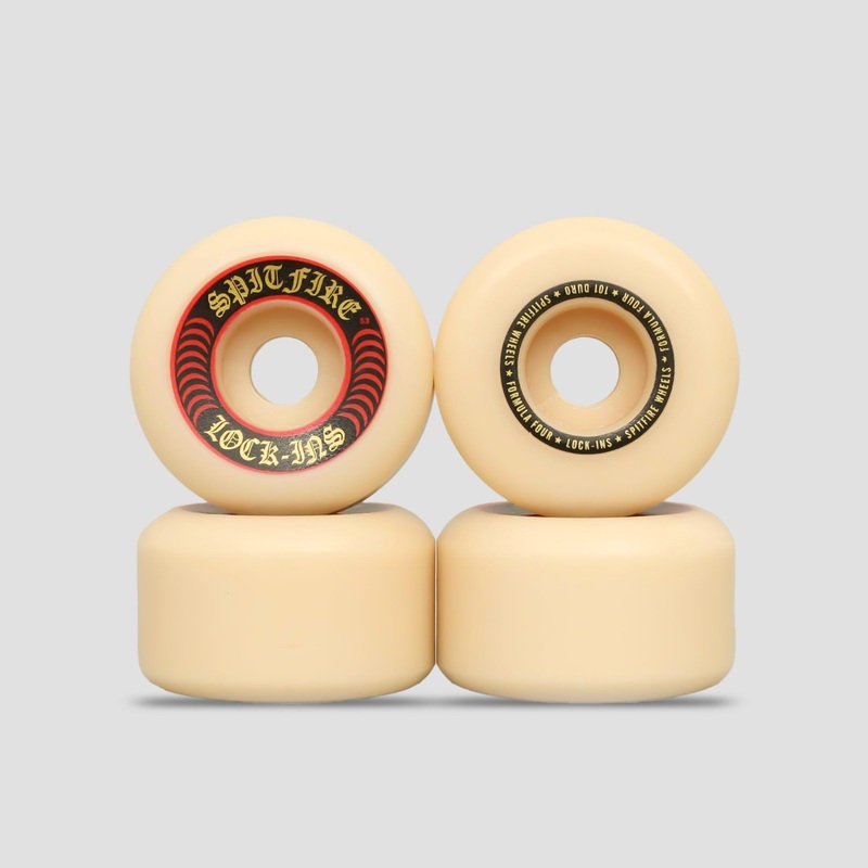 Spitfire 53mm 101DU Formula Four Lock Ins Skateboard Wheels Natural