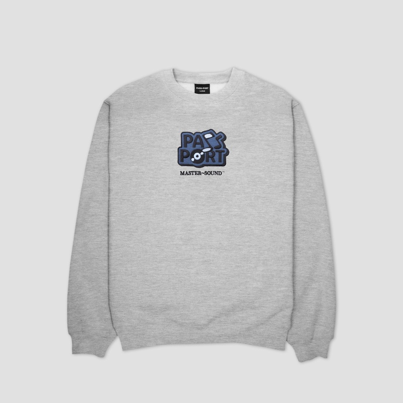 PassPort Master~Sound Embroidered Crew Ash Small