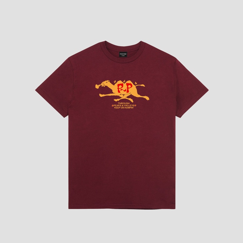 PassPort Peaks & Valleys T-Shirt Maroon Small