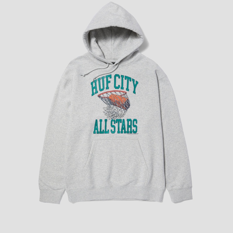 HUF Swish P/O Hood Heather Grey Small
