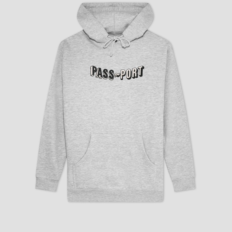 PassPort Sunken Logo Embroidery Hood Ash Small