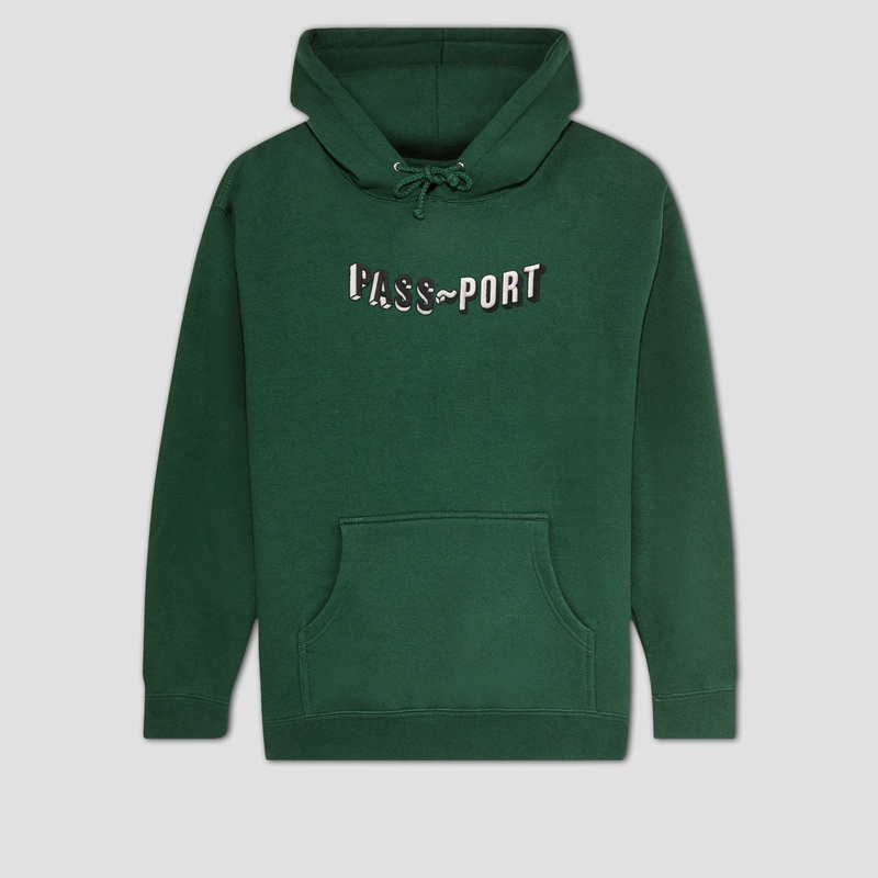PassPort Sunken Logo Embroidery Hood Forest Green Small