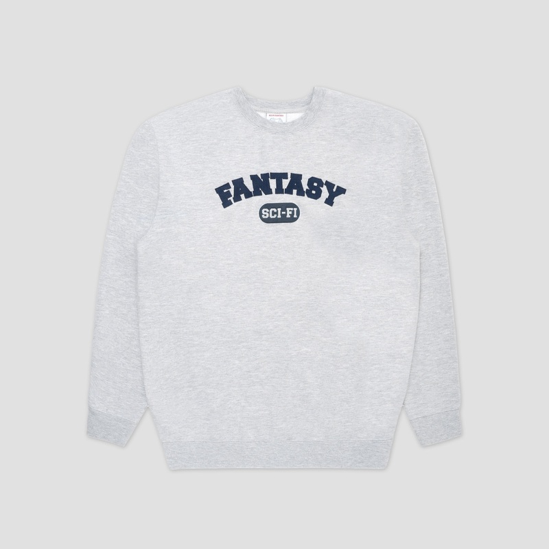 Sci-Fi Fantasy Sci-Fi U Crewneck Fleece Heather Grey Small