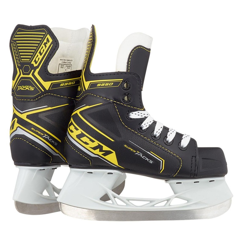 Super Tacks 9350 Youth Hockey Skates – Youth 6 D Black/Black/White