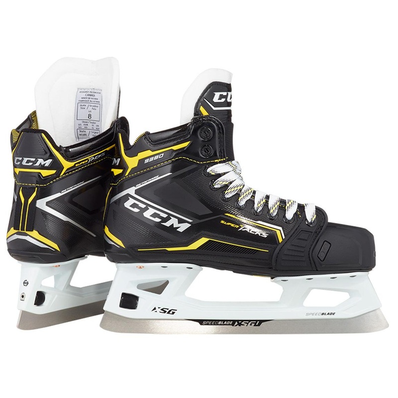Super Tacks 9380 Goalie Skates – Senior 6 D Black/Black/White