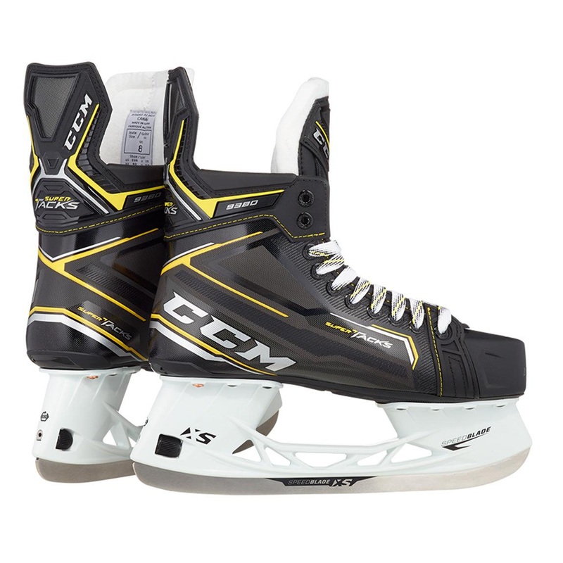 Super Tacks 9380 Hockey Skates – Senior 6 EE Black/Black/White