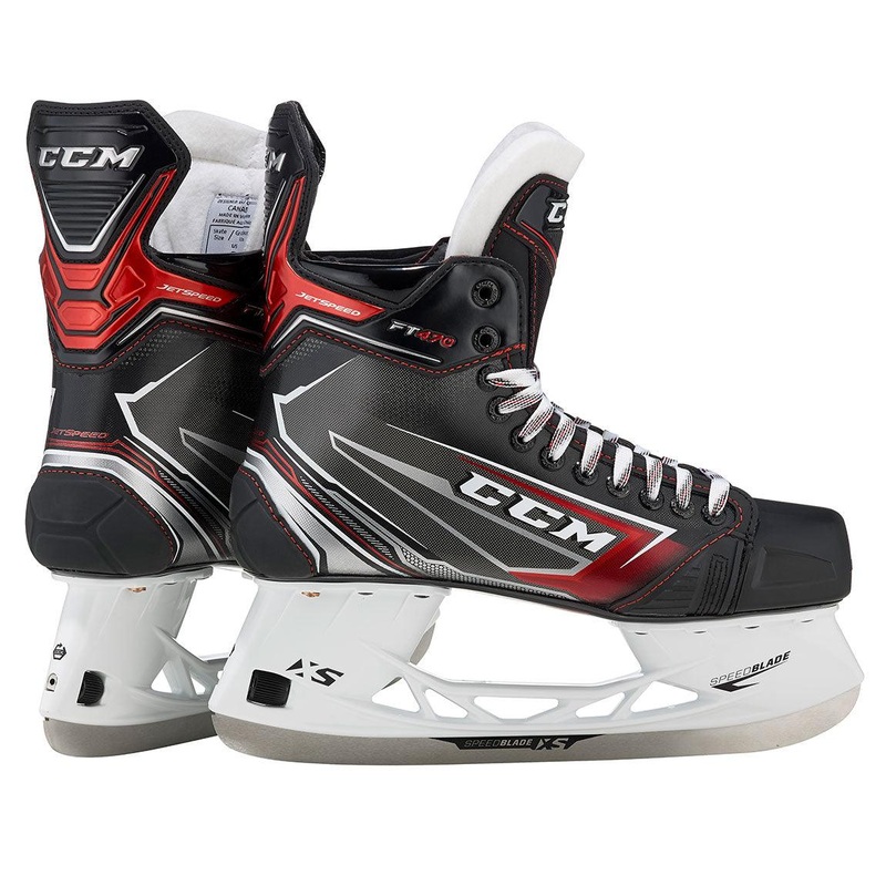 JetSpeed FT470 Hockey Skates – Senior 6 EE Black/Black/White