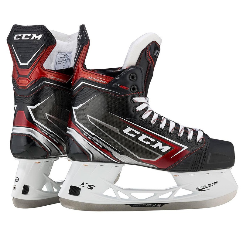 JetSpeed FT480 Hockey Skates – Junior 1 D Black/Black/White