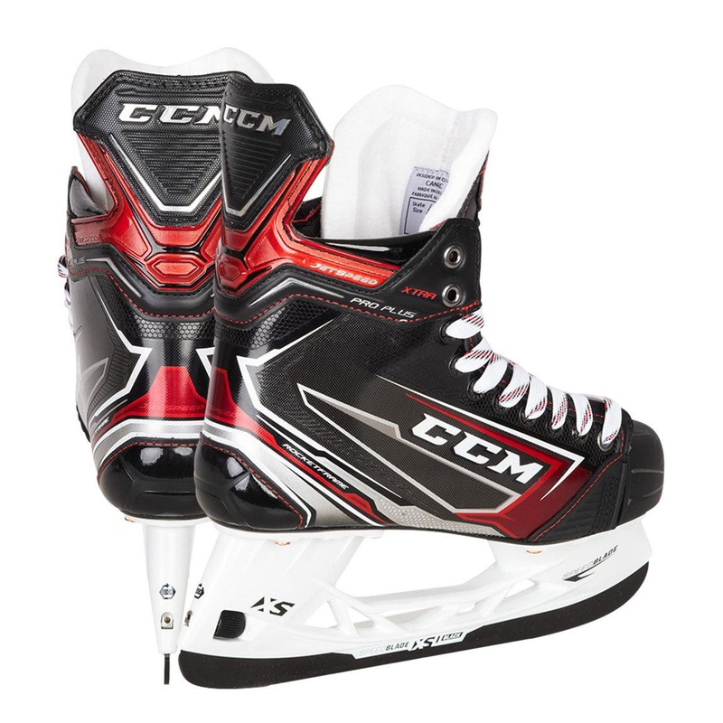 JetSpeed Xtra Pro Plus Hockey Skates – Senior 6 D Black/Black/White